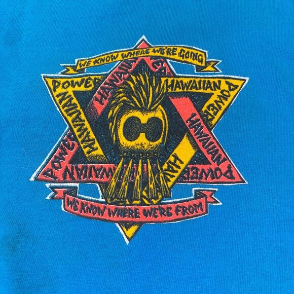 Rare Vintage 80's Hanes Single Stitch Hawaiian Power T-Shirt Sz Lg - Picture 3 of 12